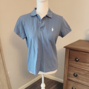 Ralph Lauren Light Blue Polo Shirt with Embroidered Pony